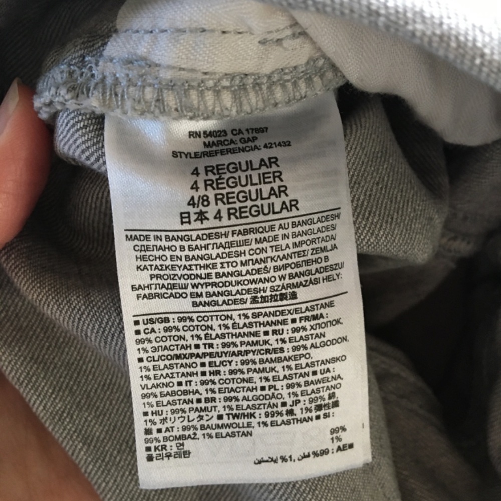 GAP 1969 Women's Slim Shorts Cut-Offs Gray Size 27 - Picture 2 of 5
